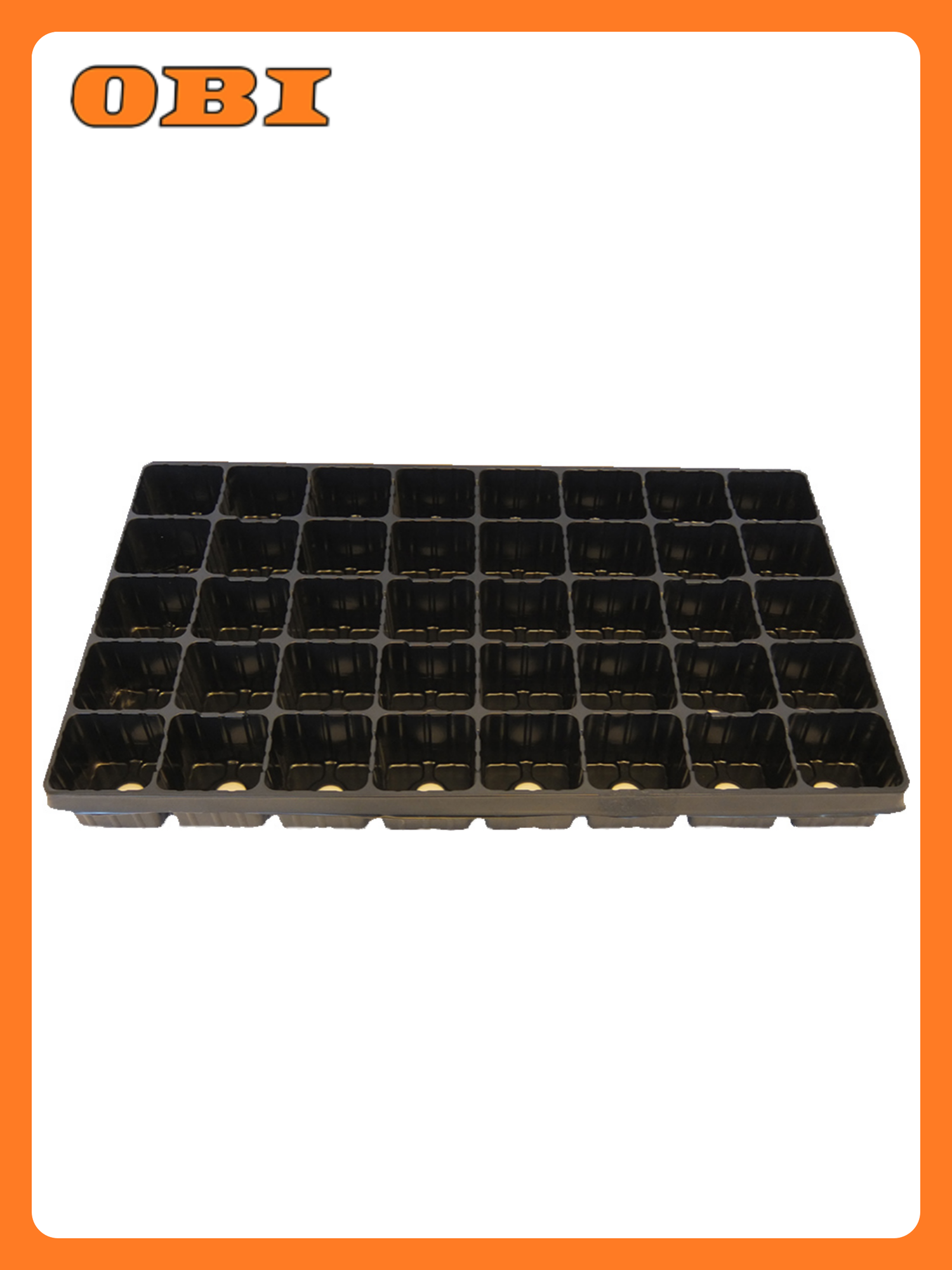 Кассета для рассады 40 ячеек пластик 52x31x51 см черная