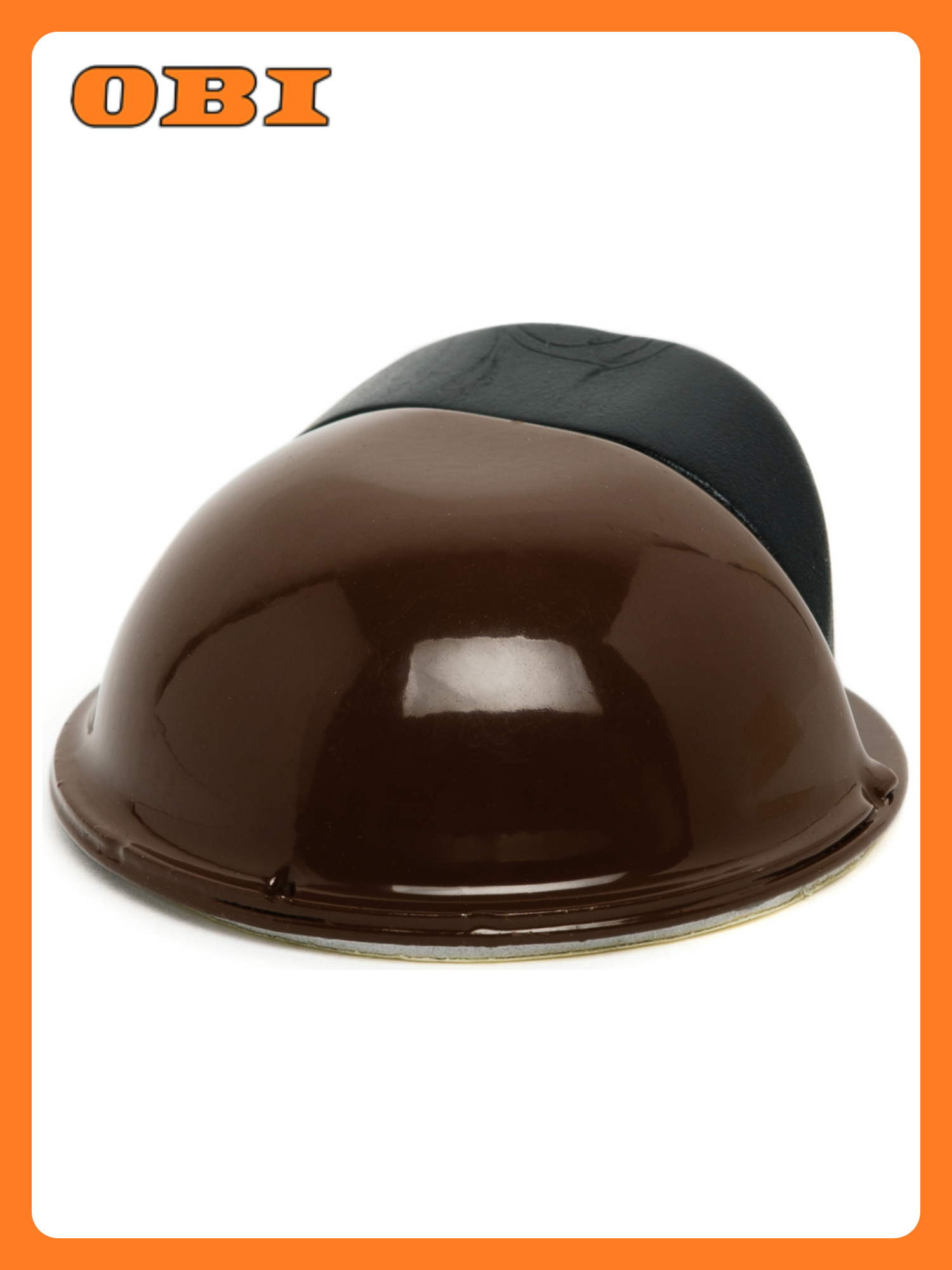 Стопор AMIG напольный на клеевой основе коричневый/черный 22x50 мм