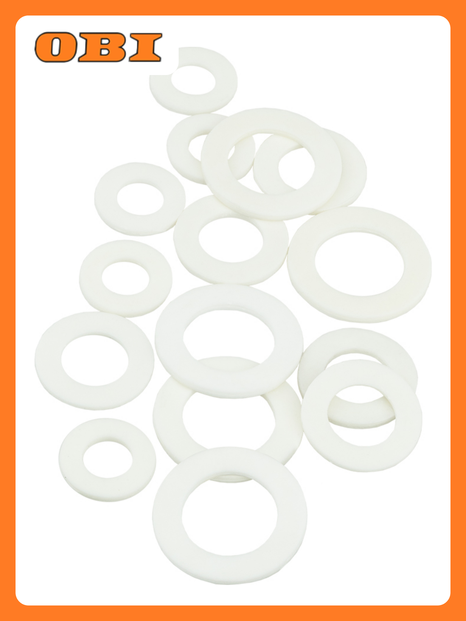 Прокладки резиновые (белые) MPF 1" 1/2" 3/4" набор 15 шт.