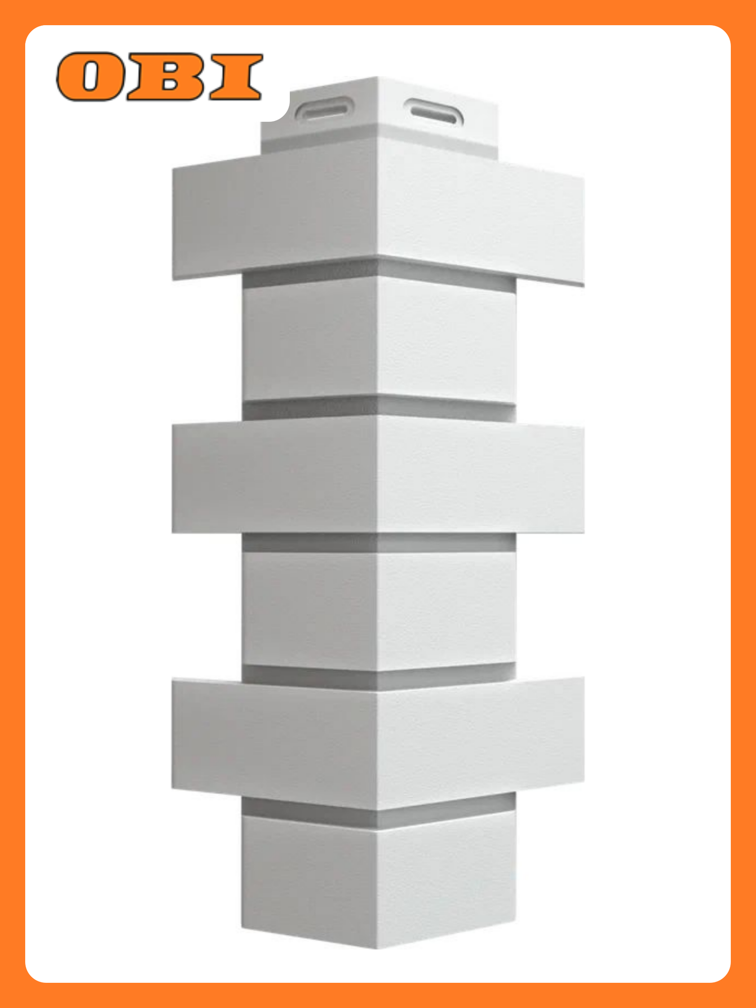 Наружный угол Docke Флемишь белый имитация кирпича 406х420 мм