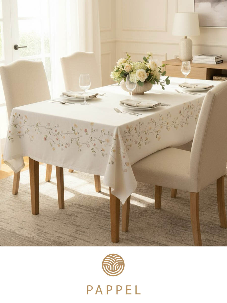 Скатерть Pappel Flower Field 310x170см, хлопок, влагоотталкивающая пропитка