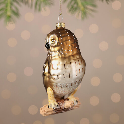Изображение товара Елочная игрушка Сова Маргрит 12 см, подвеска, стекло, Winter Deco, 4070128