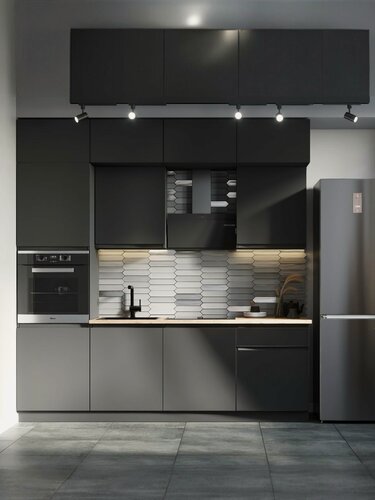 Изображение товара Кухонный гарнитур в потолок «Виктория», 2400 мм, цвет графит