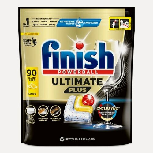 Изображение товара Капсулы для посудомоечных машин Finish ULTIMATE PLUS, 90 шт, лимон