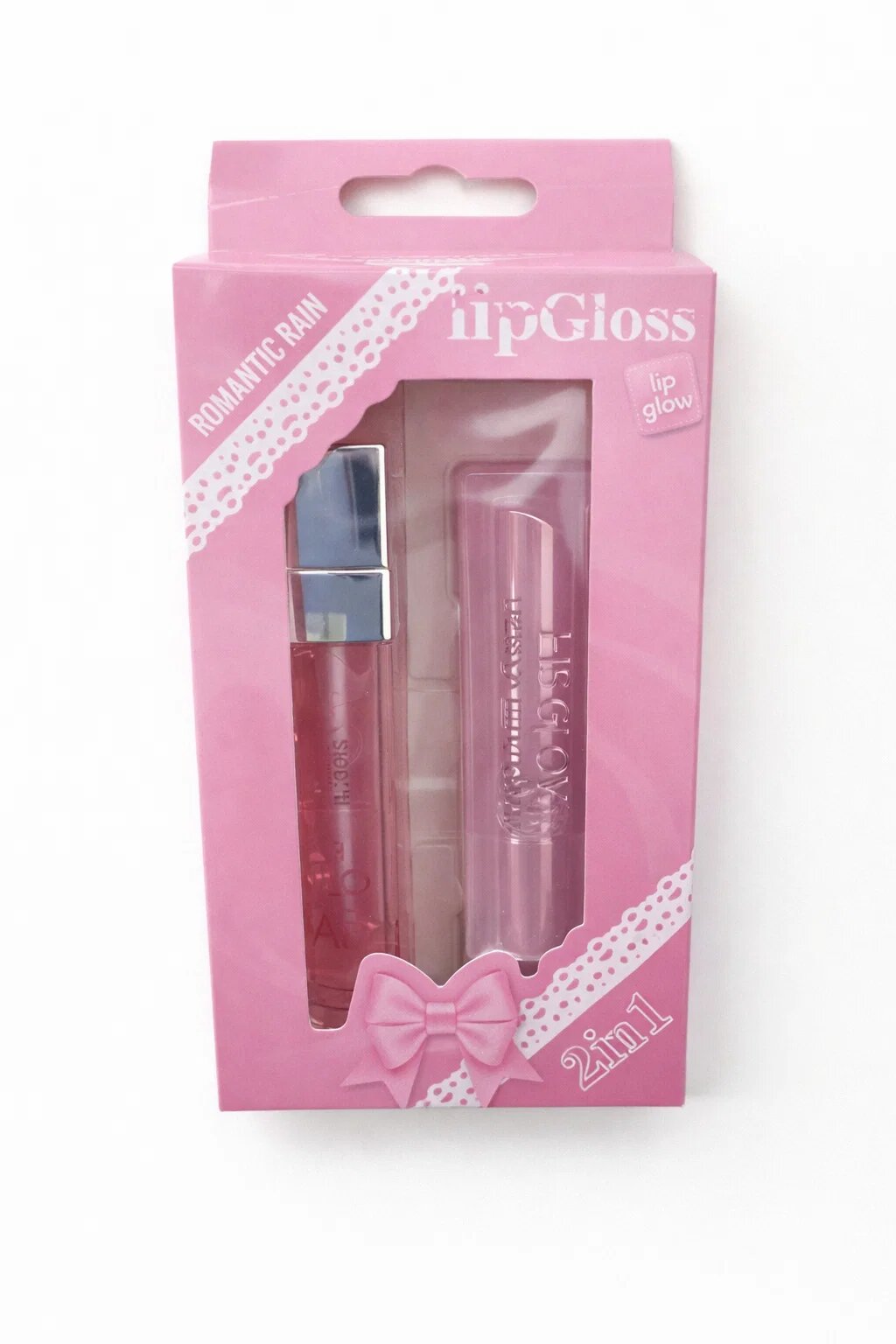 Подарочный набор Romantic Rain 2в1 помада и блеск для губ
