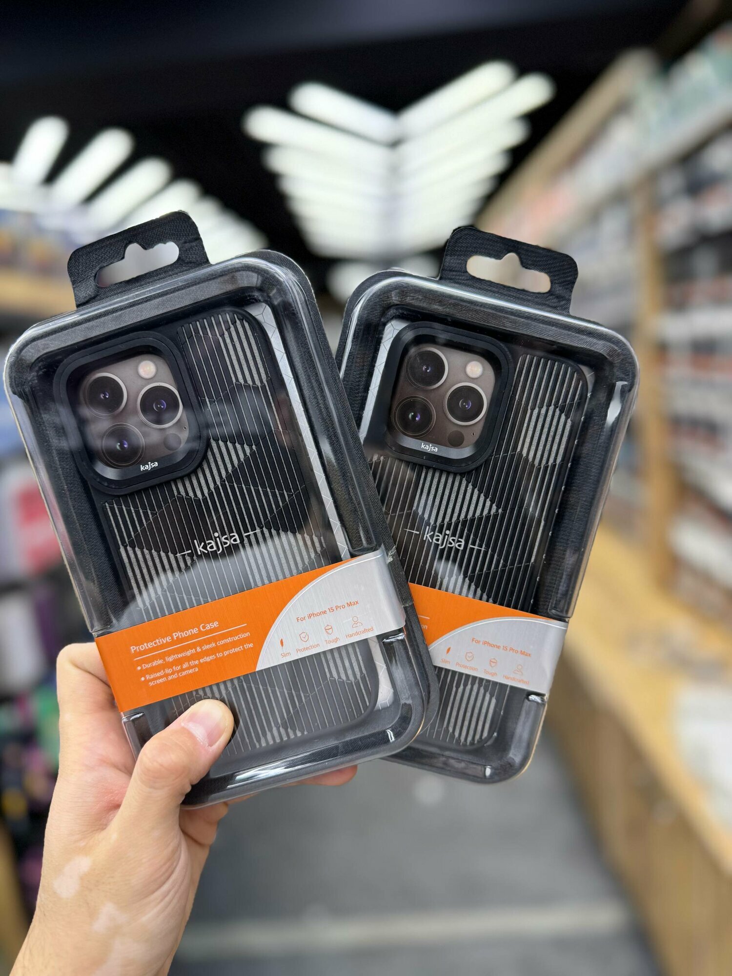 Чехол KAJSA противоударный для iPhone 15 Pro, защитный бампер, стильный дизайн, разноцветный