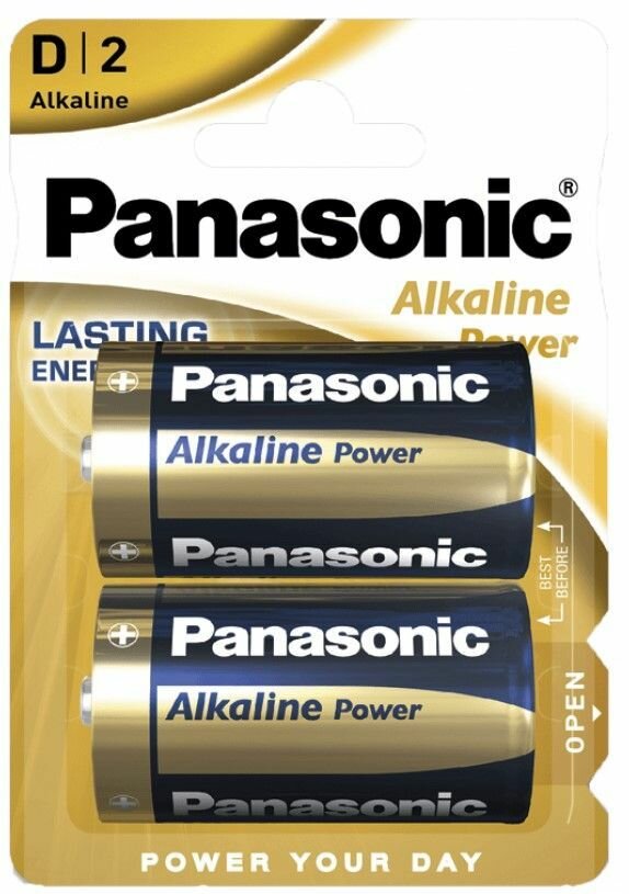 Батарейки Panasonic LR20REB/2BP D щелочные Alkiline power в блистере 2шт