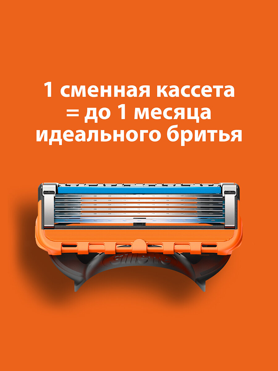 GILLETTE Fusion 5 Power Сменные кассеты для бритья с 5 лезвиями, мужские, 8 шт — фото 1