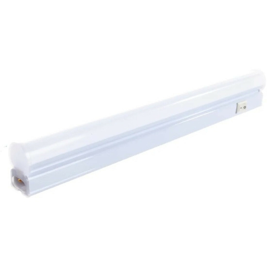 Линейный светильник Ultraflash LED с выкл на корпусе LWL-2016-03 пластик 220В 8W с сетевым проводом 6000K)