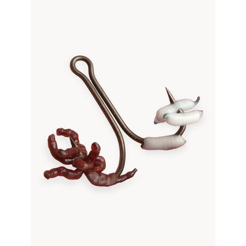 Съедобная белковая мягкая приманка Опарыш+Мотыль+Гусеница по 5 гр свежайший от апр'25