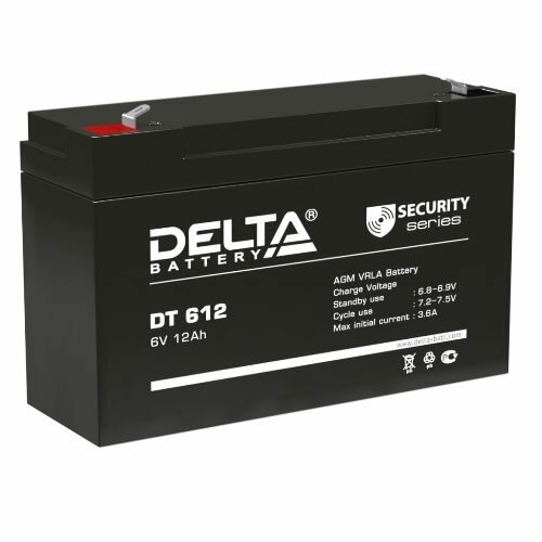 Аккумуляторная батарея DELTA Battery DT 612 6В 12 А·ч - фото №13