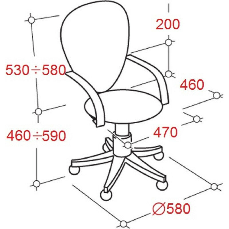 Кресло для персонала UTFC, Престиж Самба С73 (серый, ткань) - фотография № 3