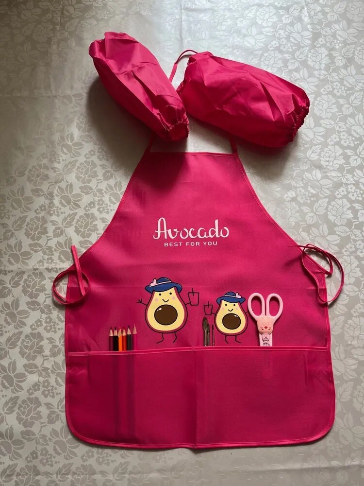 фото Фартук для творчества с нарукавниками школьный детский для уроков труда