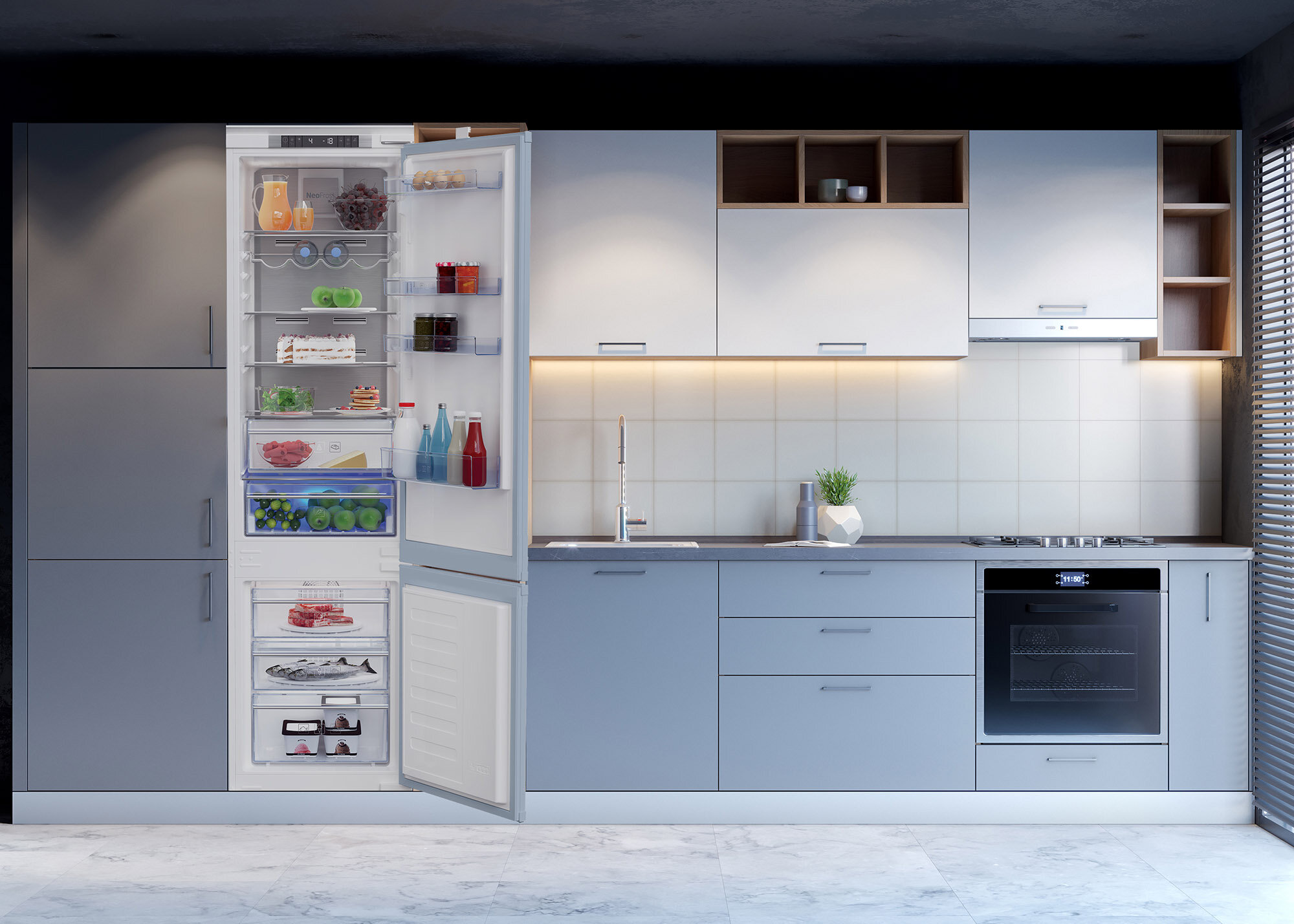 Встраиваемый холодильник BEKO BCNA306E2S — фото 1