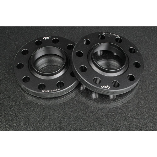 Проставки колесные 20 мм, 5*120 HUB - 74,1 -> 72,5 черные, (BMW) TPI-SP20