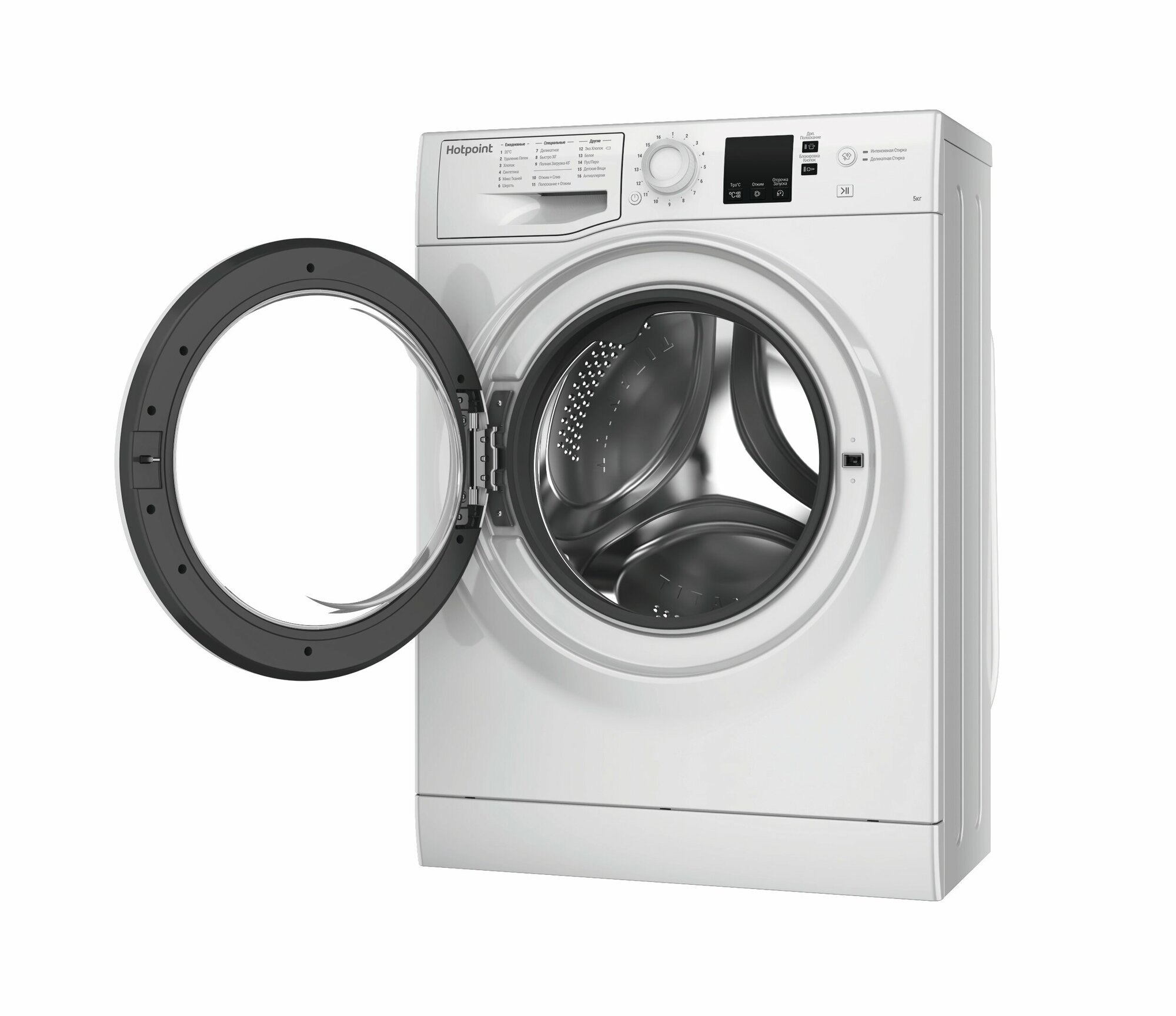 Стиральная машина узкая Hotpoint NUS 5015 H RU, с фронтальной загрузкой, 5кг, 1000об/мин (869991644540) - фото №3