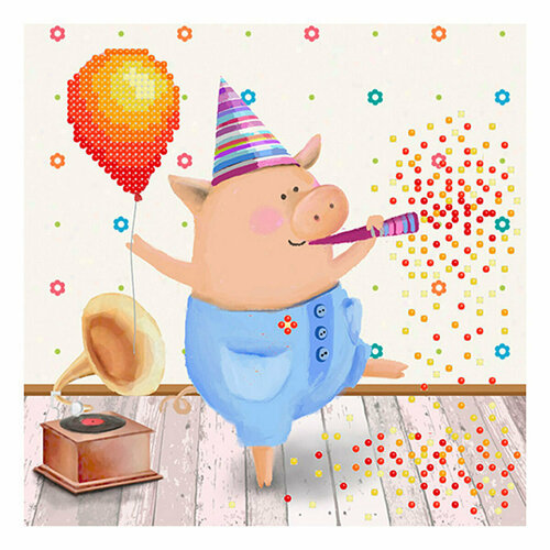 Б-0130 Набор для вышивания бисером Бисеринка 'Праздник' 17*17см