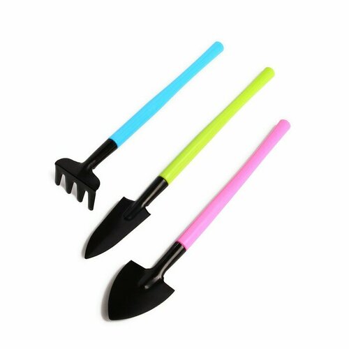 Набор садового инструмента 3 предмета 21 см для комнатных растений ручки пластик 4166780 251₽