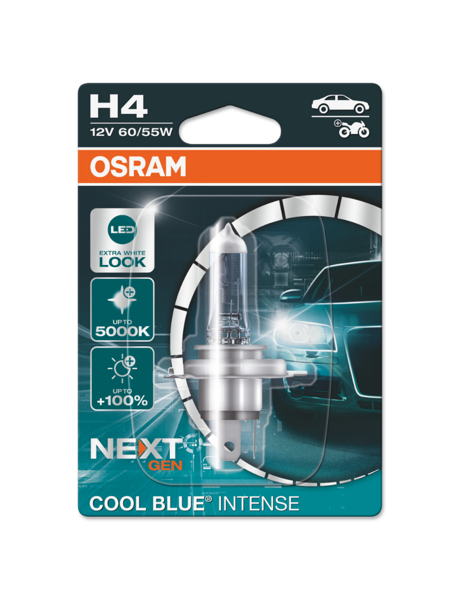 Osram Автолампа H4 (60/55W 12V) Cool Blue Intense (Blister) 1шт