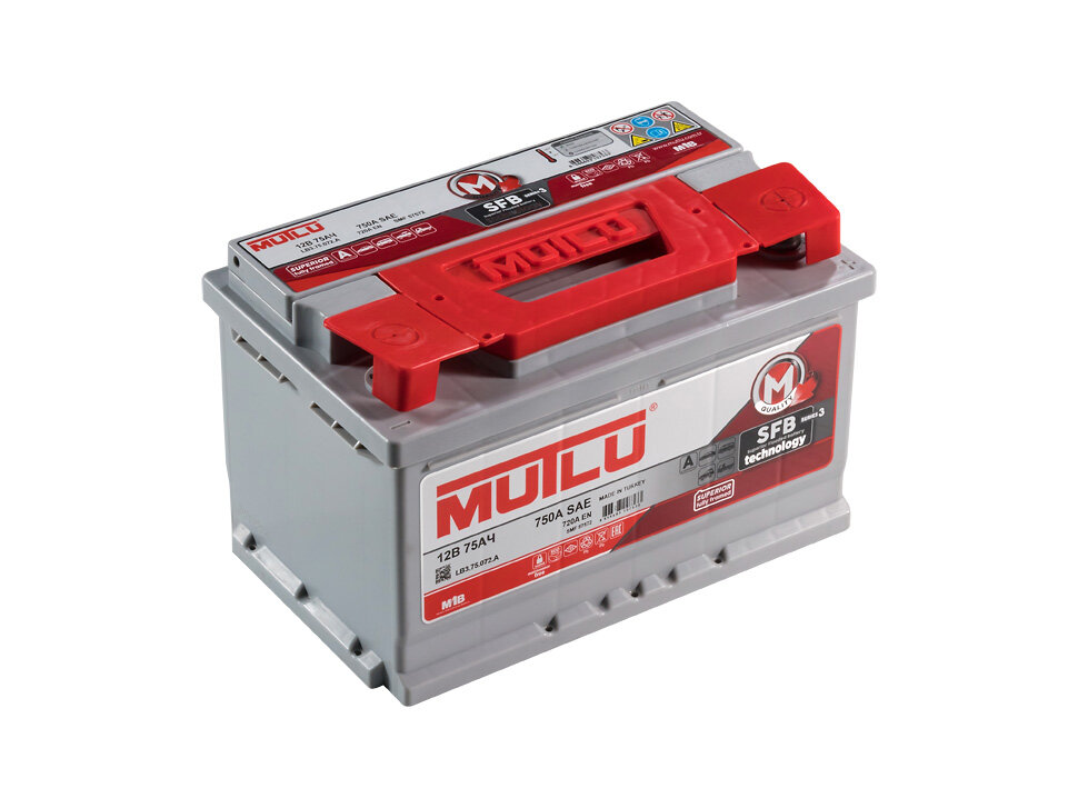 Аккумулятор автомобильный MUTLU LB3.75.072. A SFB 75 а/ч 720А MUTLU-LB3.75.072. A
