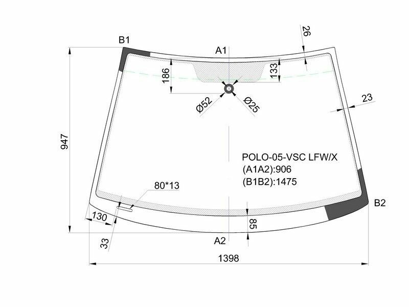 Стекло Лобовое + Дд Volkswagen Polo Iv 3/5d Hbk 01-09 XYG арт. POLO-05-VSC LFW/X