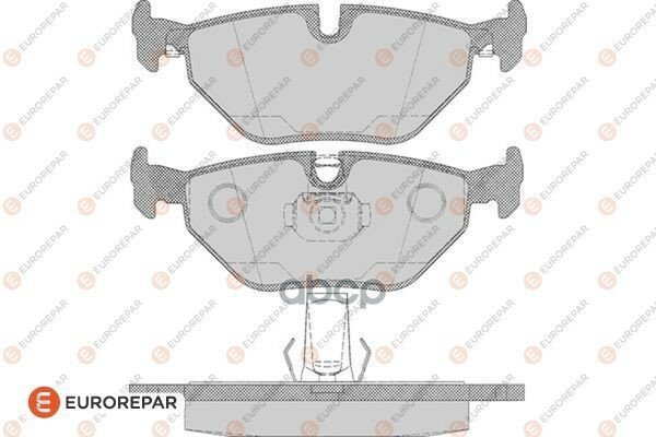 Колодки Тормозные Дисковые Bmw 5 (E39) 520I 95> EUROREPAR арт. 1617253980