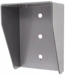 Козырек (кронштейн)защитный универсальный для кнопки вызова, звонка, панели, считывателя на шлагбаум, размеры 150x80x60мм, цвет серый металлик
