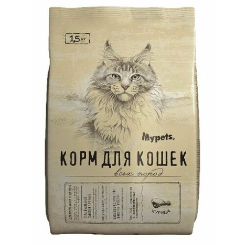 Корм для кошек Mypets с курицей, 1,5 кг