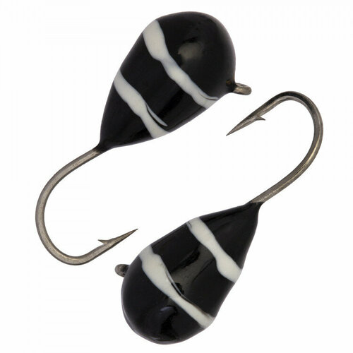 фото Мормышка вольфрамовая condor капля с ушком d 4,0 мм вес 1,1 гр обмазка черная-винт 10 шт