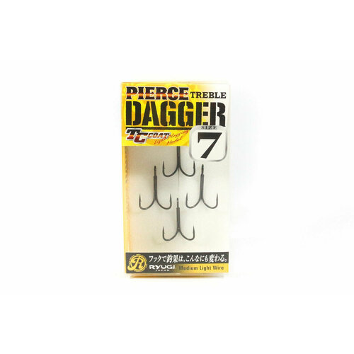 Тройные крючки RYUGI PIERCE TREBLE DAGGER TC COAT #7 (6шт)