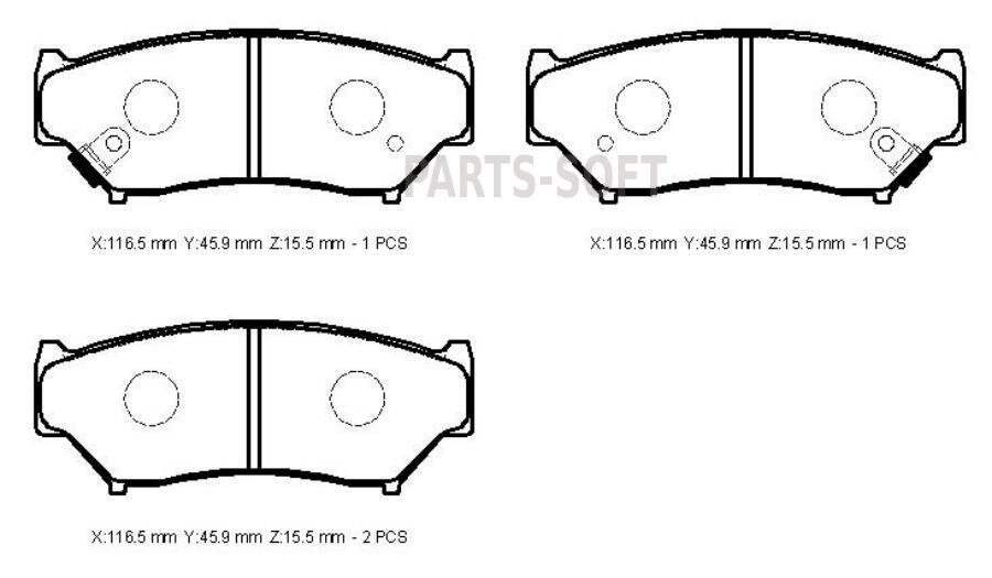 MTP GROUP CD9019M A370WK KEBONO колодка дисковая 370/D9019/PN9301 5520056870/65000/56820 F CD9019M