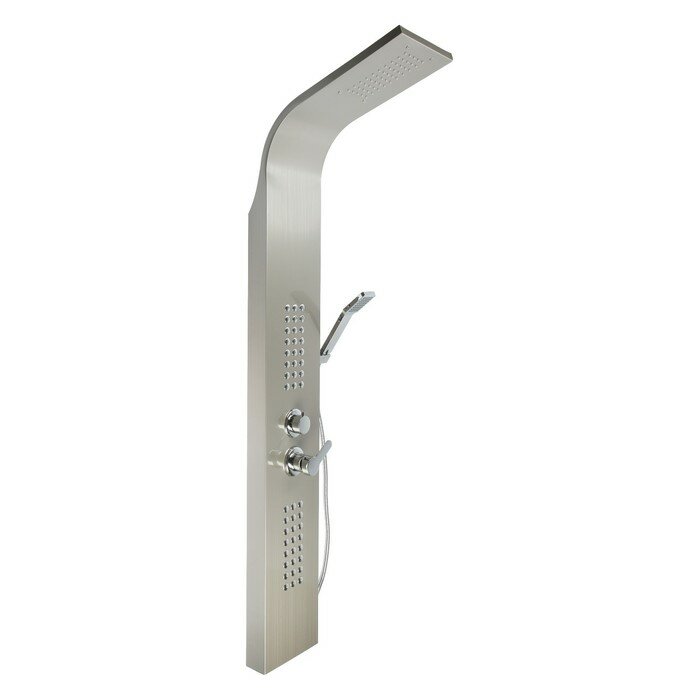 фото Душевая панель ZEIN S-13, 3-х функциональная, нержавеющая сталь, сатин