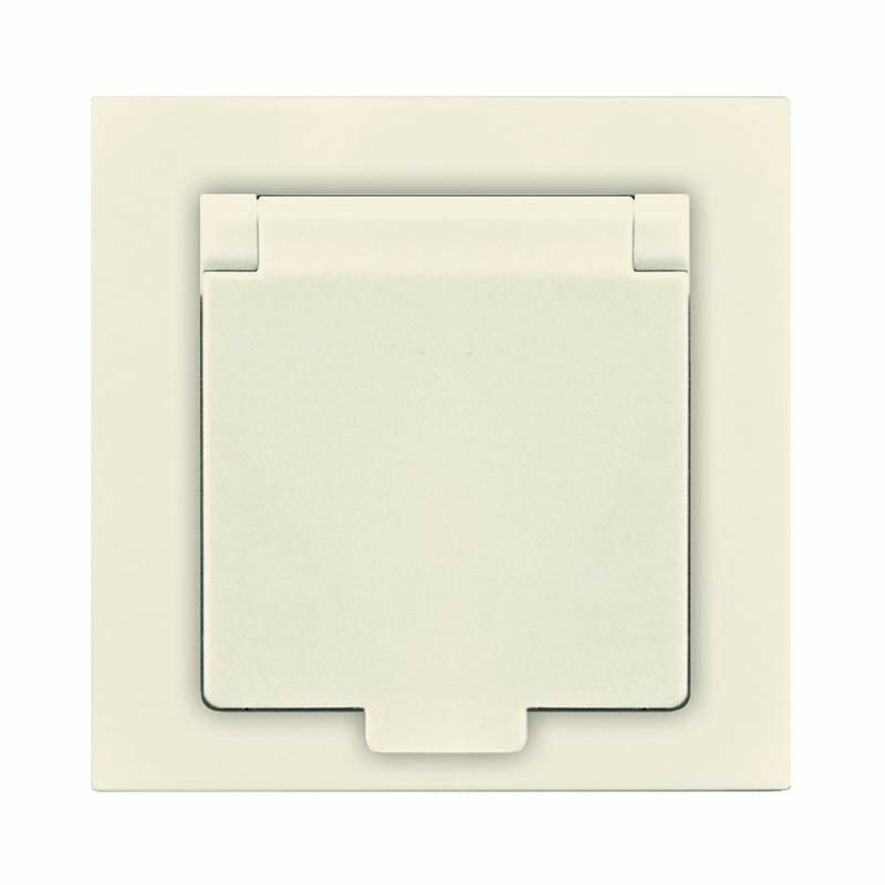 фото UNIVersal Афина роз. СУ 1 мест, 16А, сл. кость (земля, пласт. осн, крышка) A0029-I (арт. 854985)