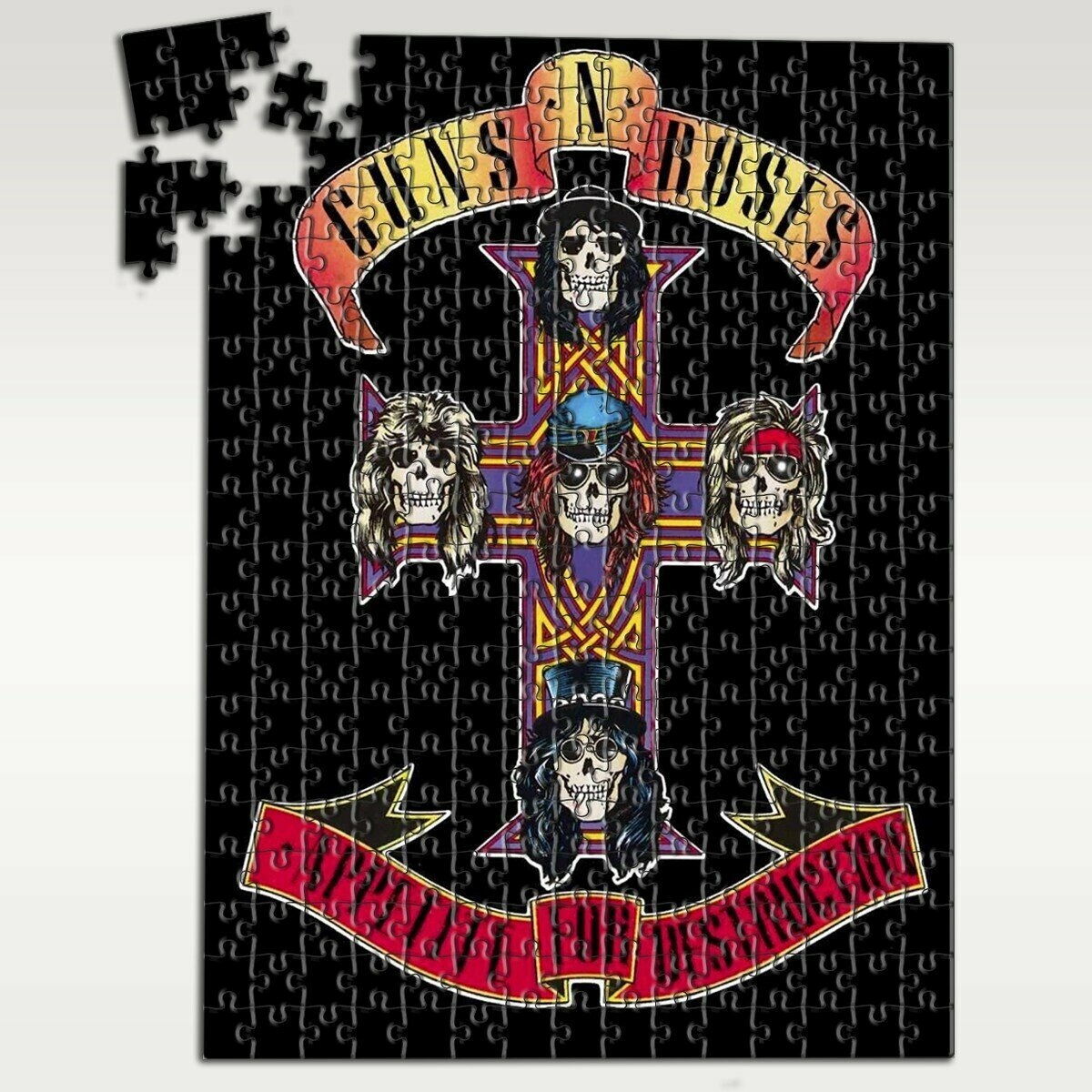 Пазл картонный А3: модель Guns n Roses - 2 П