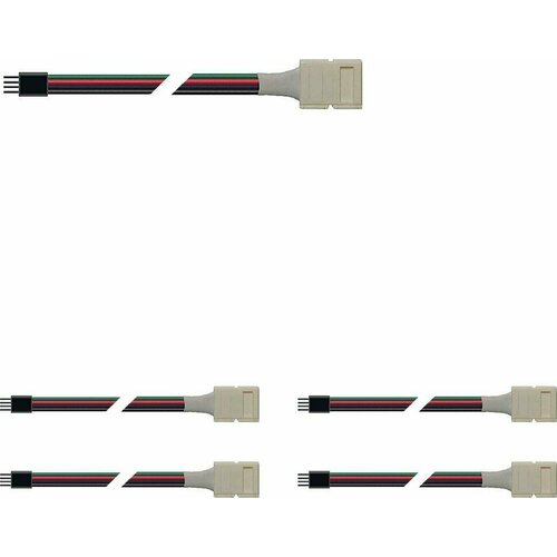 Коннектор JazzWay PLSC-10x4/15/4pin для светодиодных лент STN-5050, MVS-5050 RGB (комплект из 4 шт)