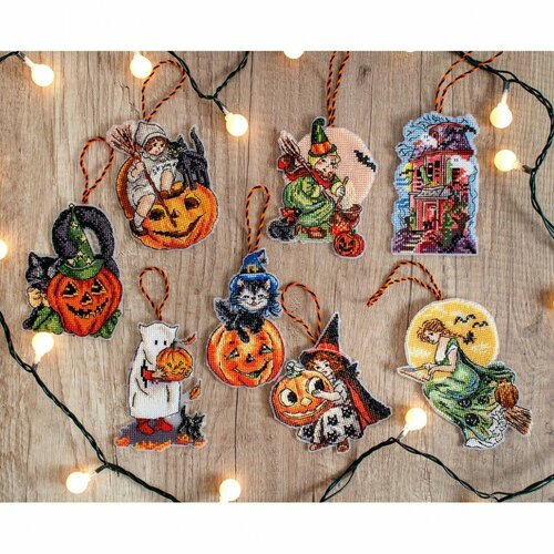 Halloween Toys Kit #L8008 LetiStitch Набор для вышивания 11 х 9 см Счетный крест