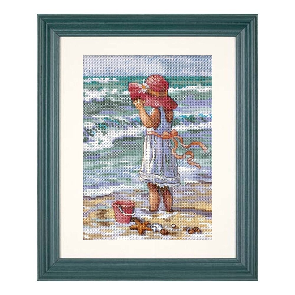 Набор для вышивания крестом DIMENSIONS Девочка на пляже, 13х18 см (65078)