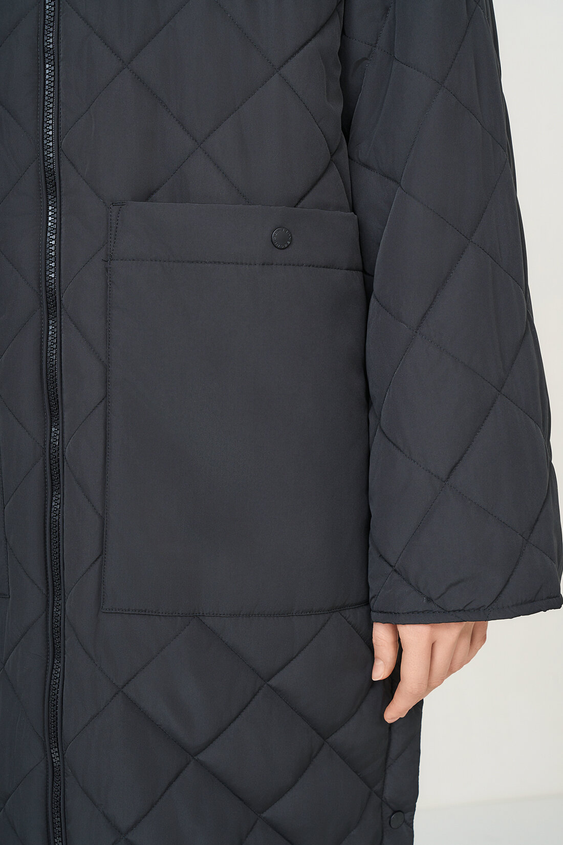 Пальто утепленное BAON женское, размер M, цвет Черный - фотография № 8