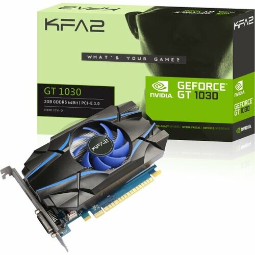 Видеокарта KFA2 GeForce GT1030 D5 2G видеокарта kfa2 nvidia geforce rtx 4090 hof 24576mb 49nxm5md6phk