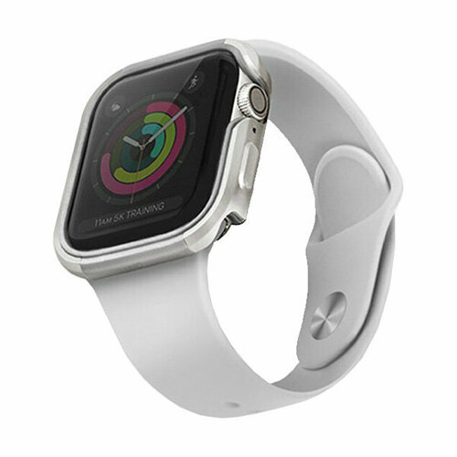 Чехол Uniq Valencia Aluminium для Apple Watch 44 мм, серебристый