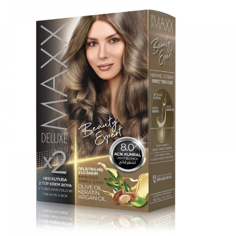 фото Краска для волос махх DELUXE тон 8.0 Светло-русый (Макс Делюкс) 261 мл