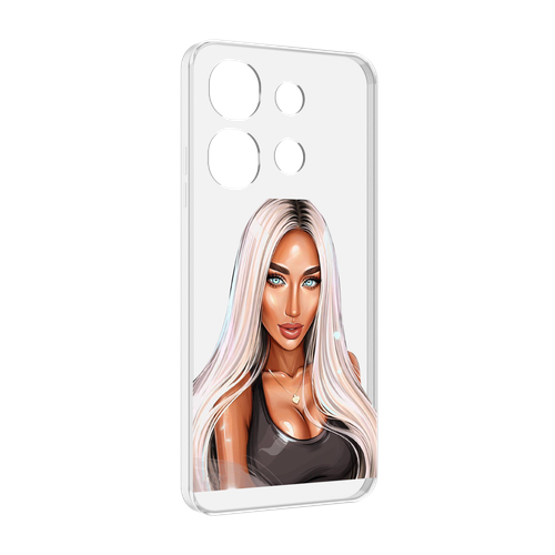 Чехол MyPads Блондинка женский для Tecno Spark Go 2023 (BF7) / Tecno Smart 7 задняя-панель-накладка-бампер
