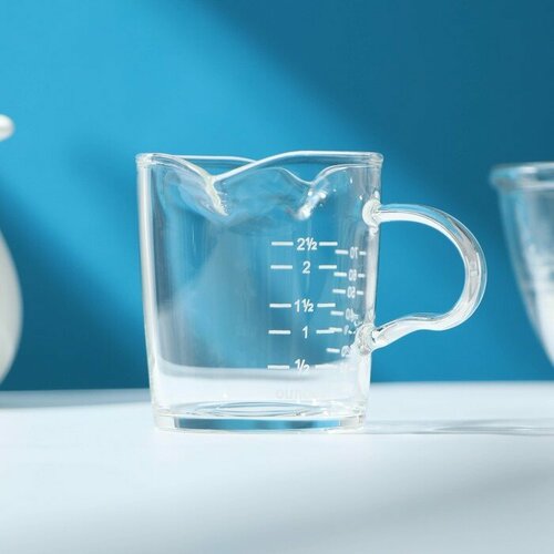 Кружка стеклянная мерная с носиком Классика 75 мл 746₽