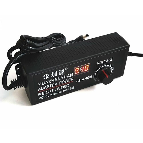 Регулируемый Блок питания 3V-24V Вольта 5 Ампера Адаптер С индикацией значений крепление на стену / 3-24V 5A / 3-24В 5А