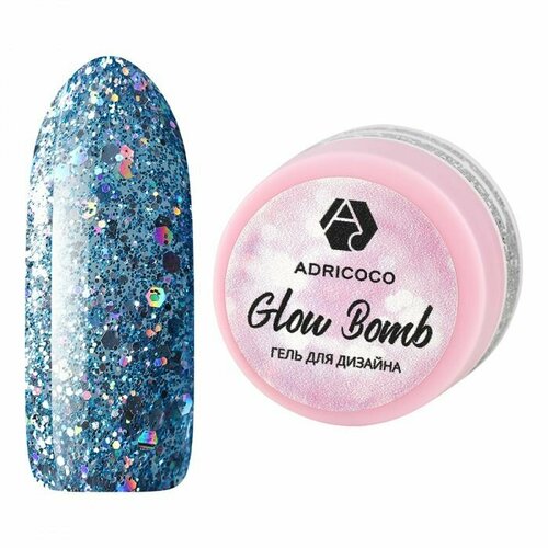 ADRICOCO, Гель для дизайна Glow Bomb №09, 5 мл