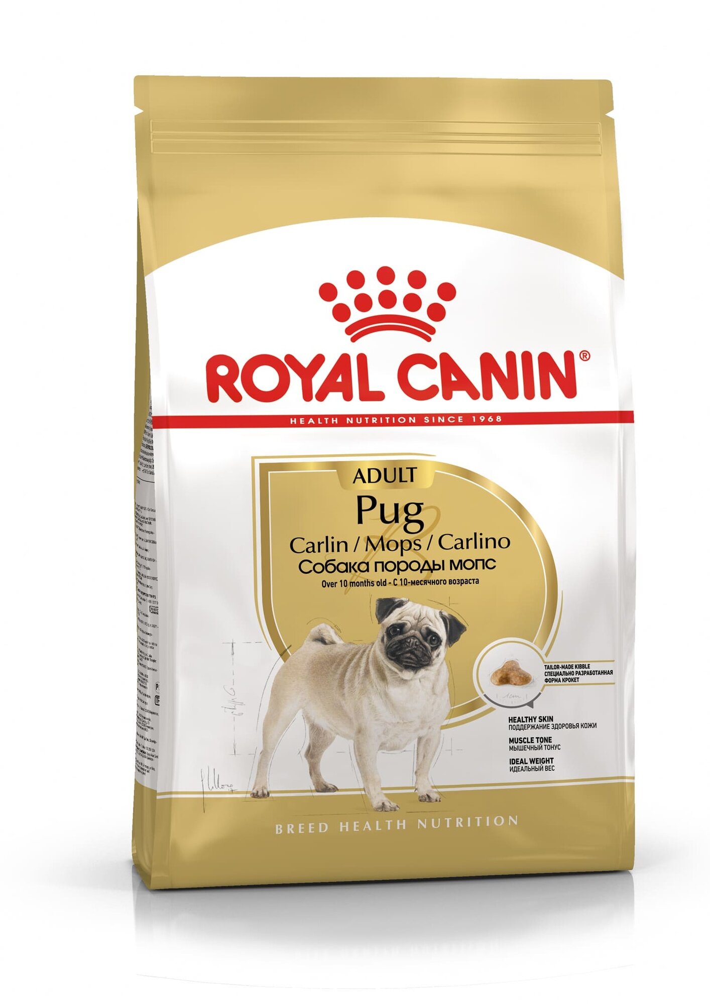 Сухой корм Royal Canin для взрослого мопса с 10 месяцев, 1.5кг
