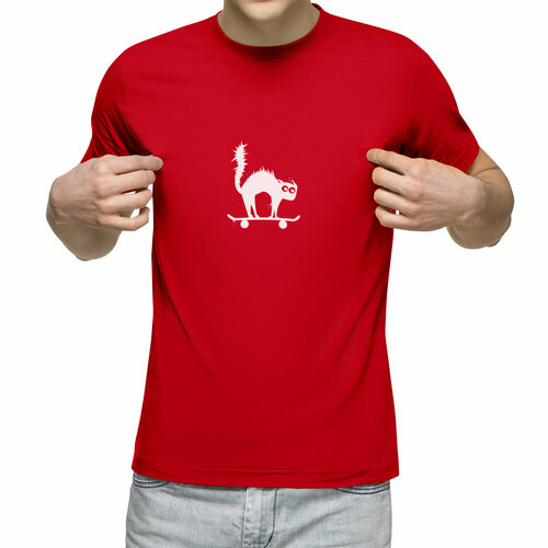 Футболка Us Basic, размер XL, красный мужская футболка джазовый кот l белый