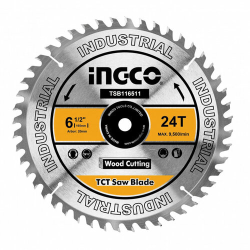 Диск пильный TCT дисковая пила ingco csli1651 165мм