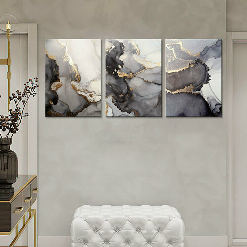 Картина интерьерная-мрамор (3 модуля-общий размер 70х150)