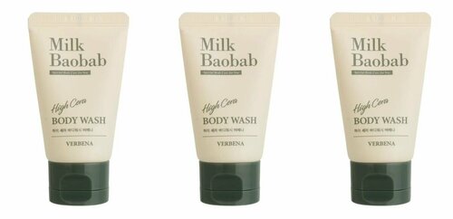 MILK BAOBAB Детский гель для душа High Cera Body Wash Verbena Travel Edition, 30 мл, 3 шт